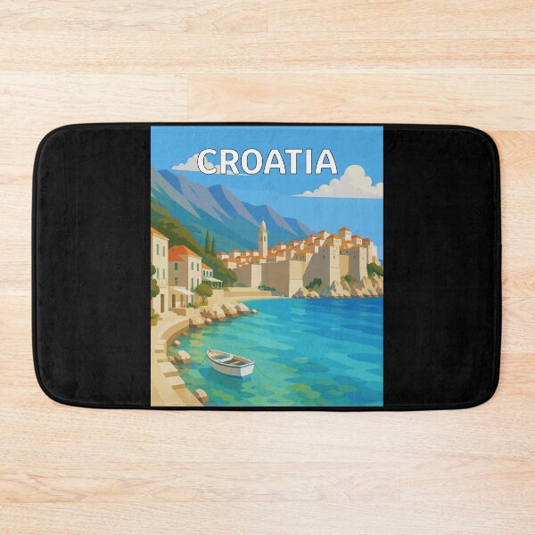 Item preview, Croatia (Balkans) Europe, Vintage Art Travel Landscape designed and sold by MaateoDesign.