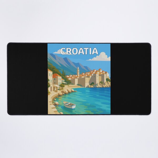 Item preview, Croatia (Balkans) Europe, Vintage Art Travel Landscape designed and sold by MaateoDesign.