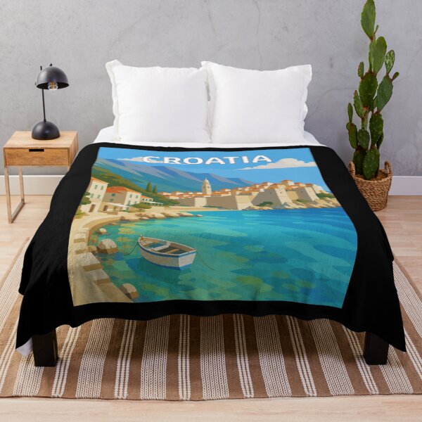 Item preview, Croatia (Balkans) Europe, Vintage Art Travel Landscape designed and sold by MaateoDesign.