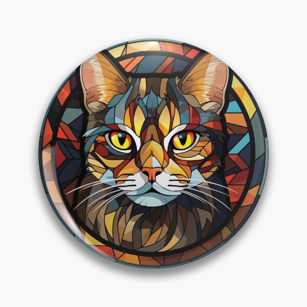 Item preview, American Shorthair Cat Stained Glass Leadlight Artistic Design Boys Girls designed and sold by rafaeltto.