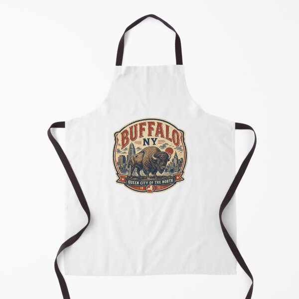 Item preview, Buffalo NY Vintage Badge Queen City of the North Bison Retro designed and sold by Yellowriversss.