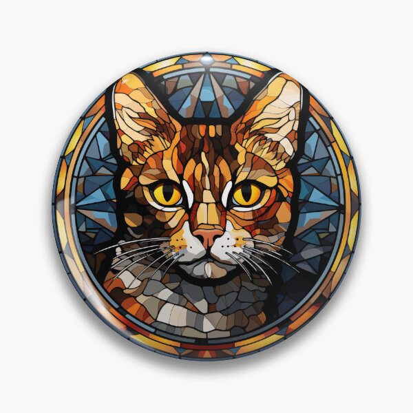 Item preview, American Wirehair Cat Stained Glass Leadlight Artistic Design Boys Girls designed and sold by rafaeltto.