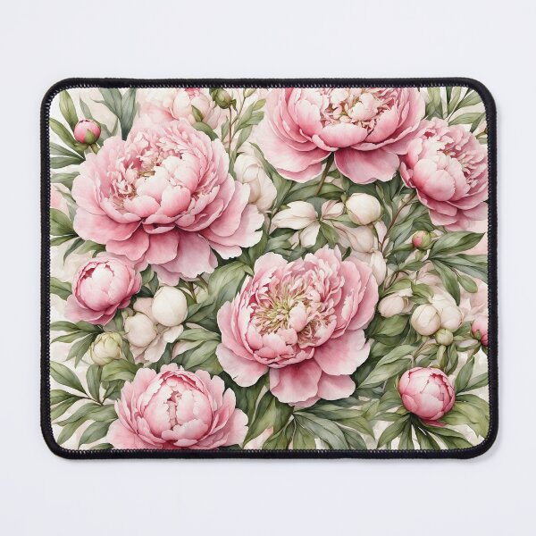 Item preview, Pink Peony Bouquet Watercolor Painting designed and sold by RawNaturePrints.