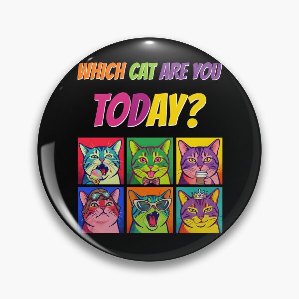 Item preview, Which Cat Are You Today? Funny Cats Retro Pop Art Cat Lover designed and sold by SecretDicer.