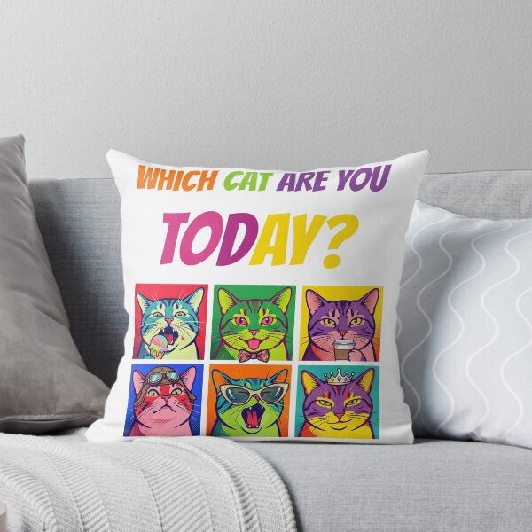 Item preview, Which Cat Are You Today? Funny Cats Retro Pop Art Cat Lover designed and sold by SecretDicer.