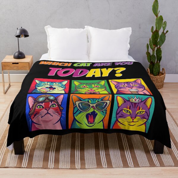 Item preview, Which Cat Are You Today? Funny Cats Retro Pop Art Cat Lover designed and sold by SecretDicer.