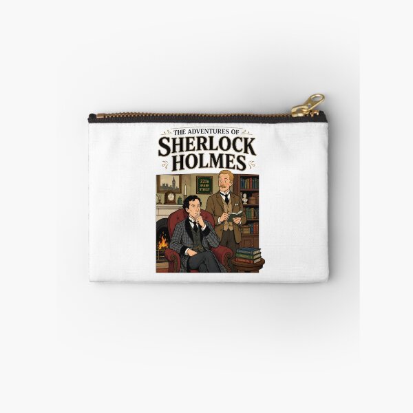Item preview, The Adventures of Sherlock Holmes 221B Baker Street Cozy Fireplace Art designed and sold by Fenay Designs.