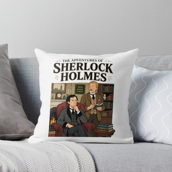 Item preview, The Adventures of Sherlock Holmes 221B Baker Street Cozy Fireplace Art designed and sold by Fenay Designs.
