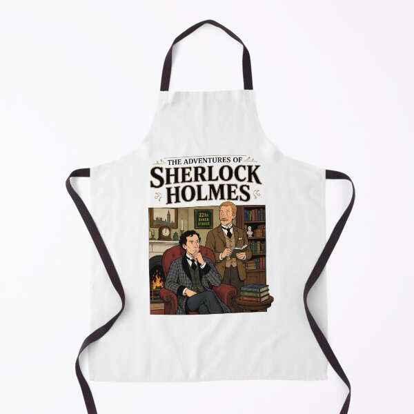 Item preview, The Adventures of Sherlock Holmes 221B Baker Street Cozy Fireplace Art designed and sold by Fenay Designs.