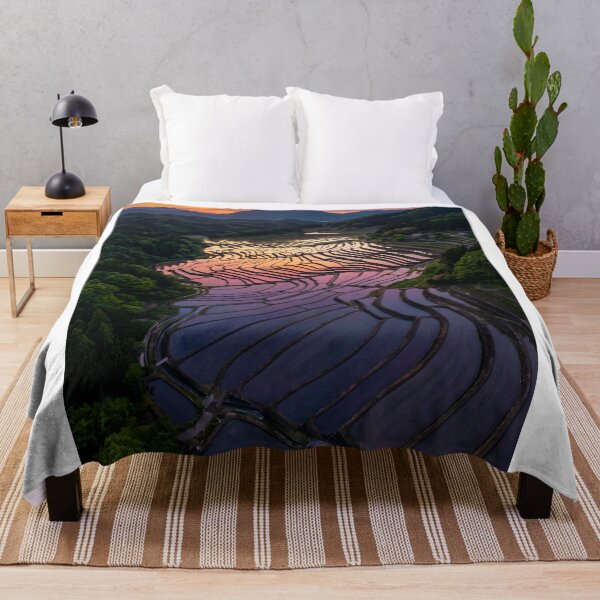 Item preview, Tanada Sunset: Japanese Terraced Rice Fields designed and sold by conohitoAI-ArtGallery.
