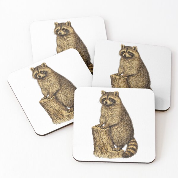 Item preview, Raccoon Vintage Natural History Plate Prompt designed and sold by KrungiT Design .