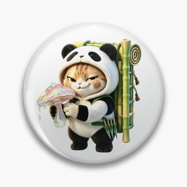 Item preview, Felis Nigripes in Panda Suit - Magic Mushroom Alchemist designed and sold by ABYSSLAB.