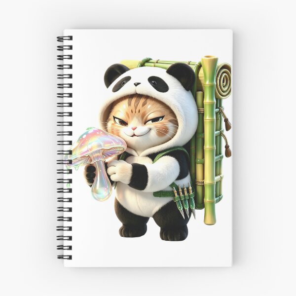 Item preview, Felis Nigripes in Panda Suit - Magic Mushroom Alchemist designed and sold by ABYSSLAB.