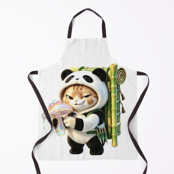 Item preview, Felis Nigripes in Panda Suit - Magic Mushroom Alchemist designed and sold by ABYSSLAB.
