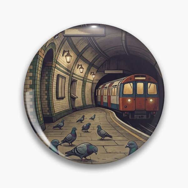 Item preview, Underground Pigeon Vintage Transit Poster designed and sold by azule1.