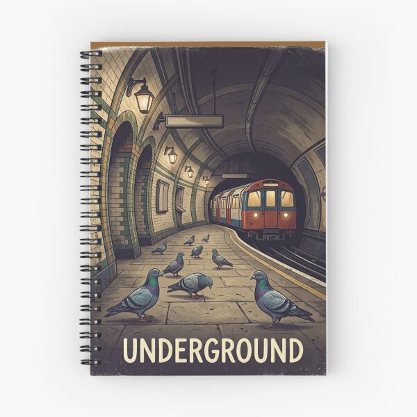 Item preview, Underground Pigeon Vintage Transit Poster designed and sold by azule1.