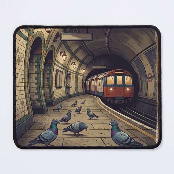 Item preview, Underground Pigeon Vintage Transit Poster designed and sold by azule1.