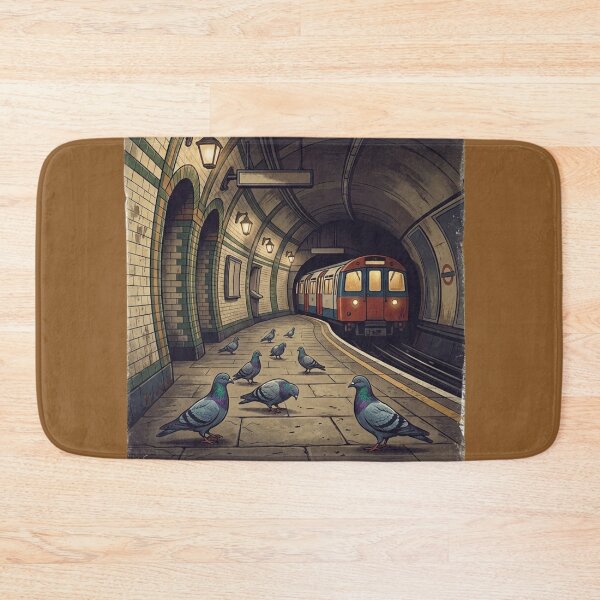 Item preview, Underground Pigeon Vintage Transit Poster designed and sold by azule1.
