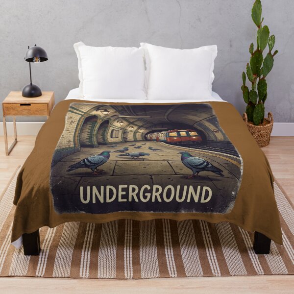 Item preview, Underground Pigeon Vintage Transit Poster designed and sold by azule1.