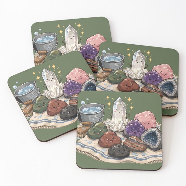 Item preview, Crystal Spa Day Cute Kawaii Crystal Cleaning designed and sold by SimplePoDesign.
