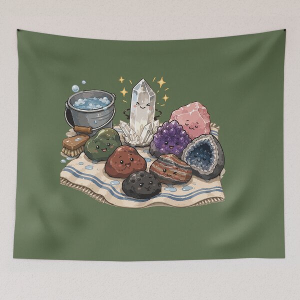 Item preview, Crystal Spa Day Cute Kawaii Crystal Cleaning designed and sold by SimplePoDesign.