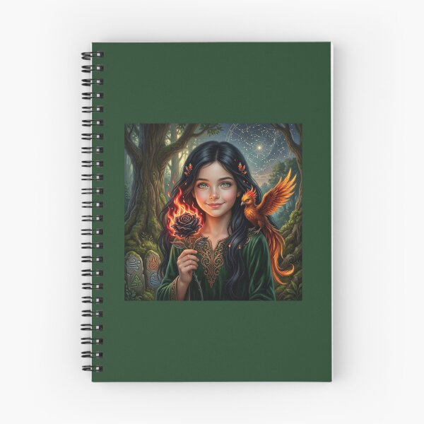 Item preview, ​The Phoenix Witch in the Enchanted Forest. designed and sold by JoyNest = "The nest of joy".