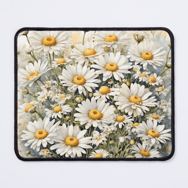 Item preview, White Daisy Watercolor Painting designed and sold by RawNaturePrints.