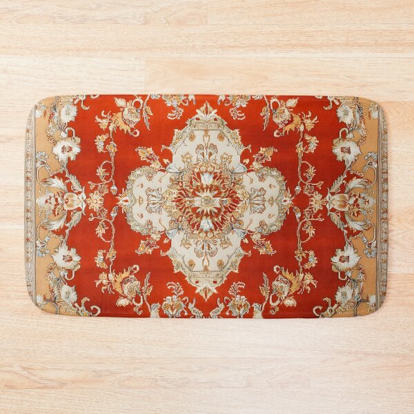Item preview, Vintage Terracotta Persian Floral Oriental Royal Rug Pattern designed and sold by GrinGalore.