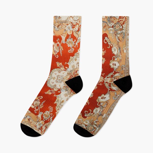 Item preview, Vintage Terracotta Persian Floral Oriental Royal Rug Pattern designed and sold by GrinGalore.