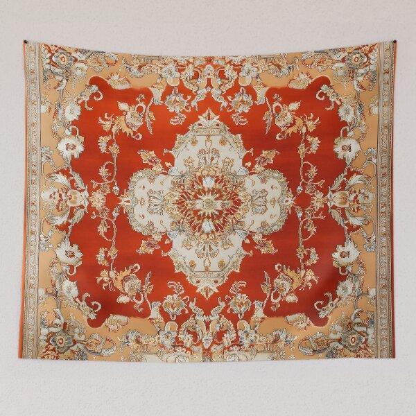 Item preview, Vintage Terracotta Persian Floral Oriental Royal Rug Pattern designed and sold by GrinGalore.