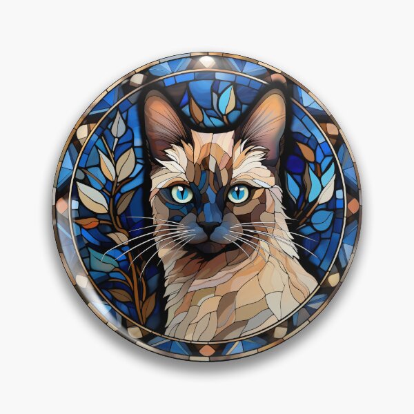 Item preview, Balinese Cat Stained Glass Leadlight Artistic Design Boys Girls designed and sold by rafaeltto.