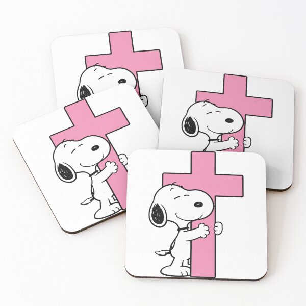 Item preview, Snoopy hugging pink cross designed and sold by Roniya George.