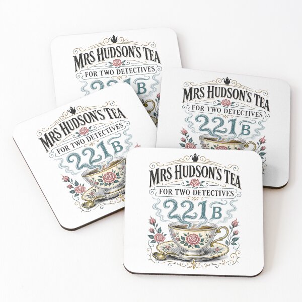 Item preview, Mrs Hudson's Tea For Two Detectives 221B Baker Street Vintage Art designed and sold by Fenay Designs.