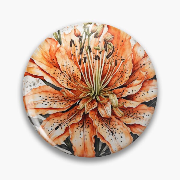Item preview, Tiger Lily Watercolor Painting designed and sold by RawNaturePrints.