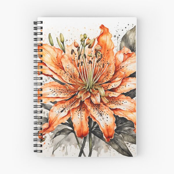 Item preview, Tiger Lily Watercolor Painting designed and sold by RawNaturePrints.