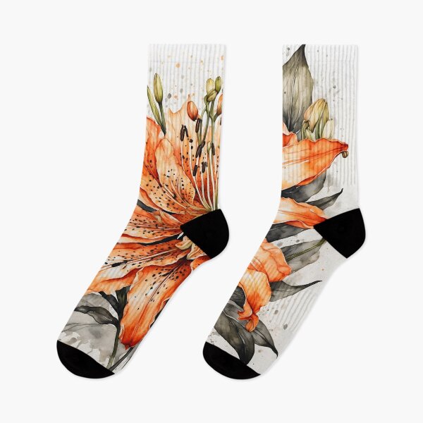 Item preview, Tiger Lily Watercolor Painting designed and sold by RawNaturePrints.