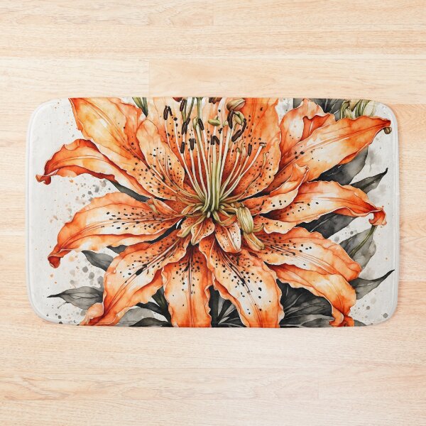 Item preview, Tiger Lily Watercolor Painting designed and sold by RawNaturePrints.