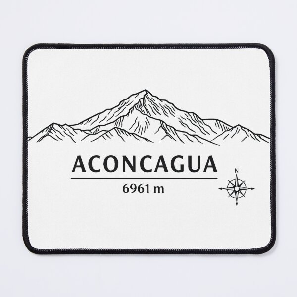 Item preview, Seven Summits South America Aconcagua 6961 m Minimalist Line Art Design designed and sold by GabeMountainArt.