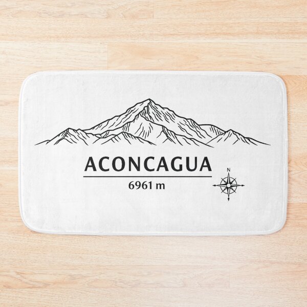 Item preview, Seven Summits South America Aconcagua 6961 m Minimalist Line Art Design designed and sold by GabeMountainArt.