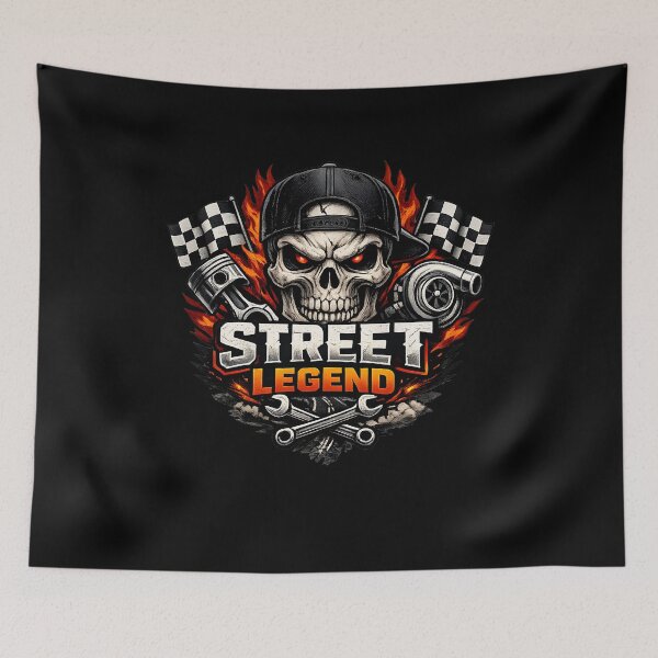 Item preview, Street Legend Skull Racing Turbo Hot Rod Graphic Design designed and sold by ArcadiaSilence.