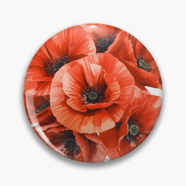 Item preview, Red Poppy Field Watercolor Painting designed and sold by RawNaturePrints.