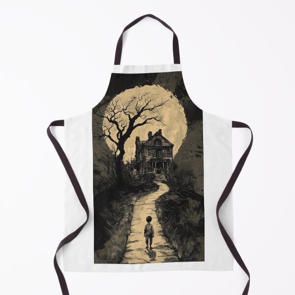 Item preview, Haunted House Under the Full Moon | Gothic Horror Vintage Art designed and sold by AM.87.