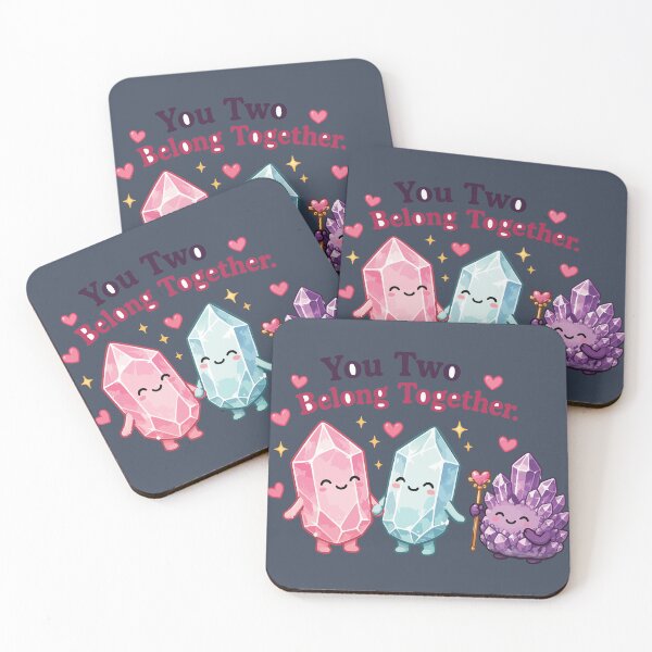 Item preview, You Two Belong Together Cute Crystal Couple designed and sold by SimplePoDesign.