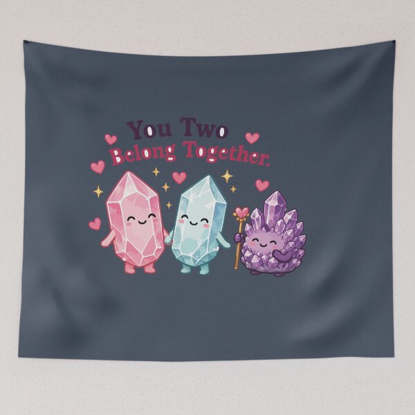 Item preview, You Two Belong Together Cute Crystal Couple designed and sold by SimplePoDesign.