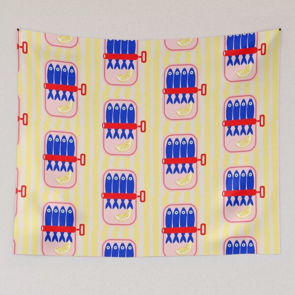 Item preview, Sardines Tinned Fish Retro Pop Art  designed and sold by erozzz.