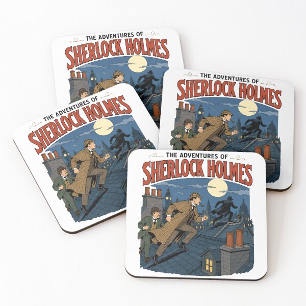 Item preview, The Adventures of Sherlock Holmes London Rooftop Chase Retro Art designed and sold by Fenay Designs.