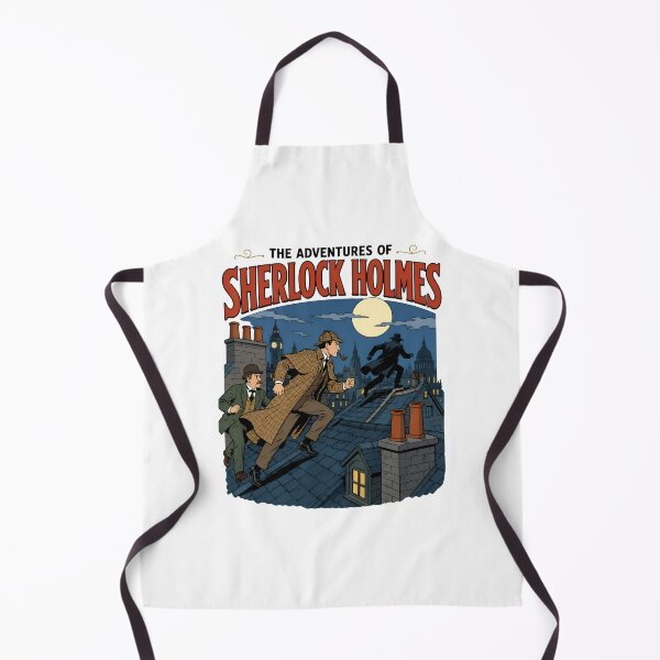 Item preview, The Adventures of Sherlock Holmes London Rooftop Chase Retro Art designed and sold by Fenay Designs.