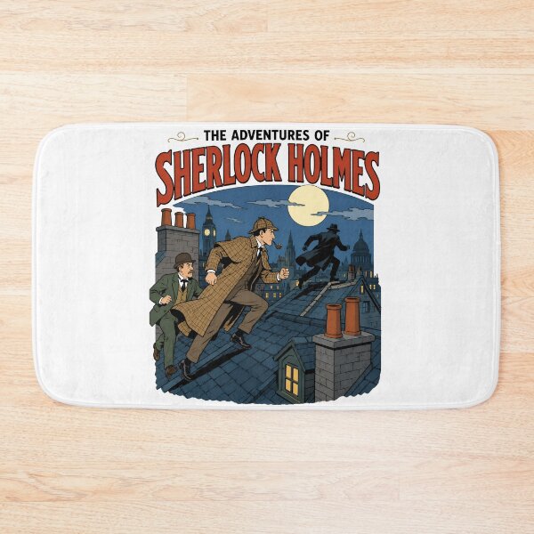 Item preview, The Adventures of Sherlock Holmes London Rooftop Chase Retro Art designed and sold by Fenay Designs.