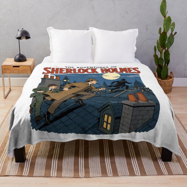 Item preview, The Adventures of Sherlock Holmes London Rooftop Chase Retro Art designed and sold by Fenay Designs.
