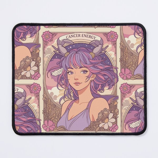Item preview, Cancer Zodiac Goddess Anime Art | Cancer Energy Celestial Astrology Illustration | Pastel Horoscope Fantasy Girl | Art Nouveau Zodiac Wall Art | Cancer Birthday Gift designed and sold by RSDigitalPrintDesign.